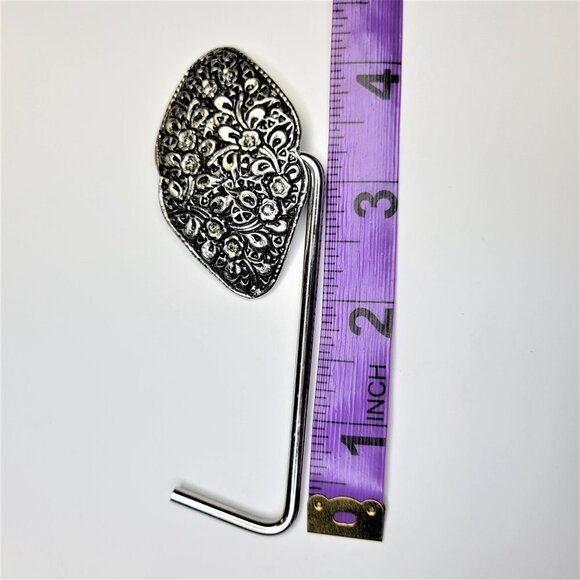 CUSTOM Made Antique Rhodium Plated Handbag Holder or Handbag Table Hook - Picture 12 of 16
